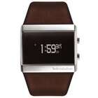Black Dice Mens Mix Tape Stainless Watch   Brown Leather Strap   Black 