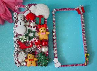HOLIDAY Iphone 4g & 4S CHRISTMAS CANDY CRYSTAL BLING JUICY CUTE 3D 