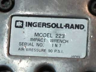 INGERSOLL RAND 1/2 DRIVE PNEUMATIC IMPACT WRENCHES  