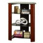 Walker Edison Multi Level Component Stand   Wood Cherry