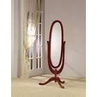 coaster cheval mirror in cherry finish by coaster furniture