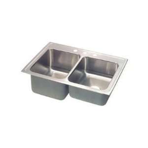  48 4/5 In Stainless Steel Drop In Double Bowl Kitchen Sink 