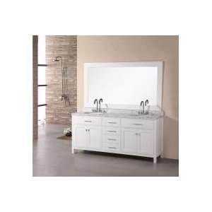   Double Sink Bathroom Vanity Set in Pearl White