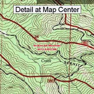 USGS Topographic Quadrangle Map   Broken Rib Mountain 