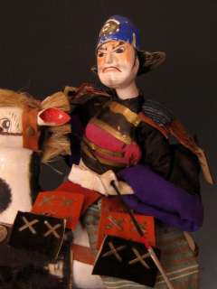 Japanese Edo Period Takeda Doll, Samurai on Horse  