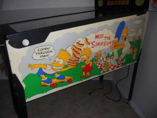 The Simpsons Data East 1990 Pinball Machine, Excellent Cabinet, Plays 