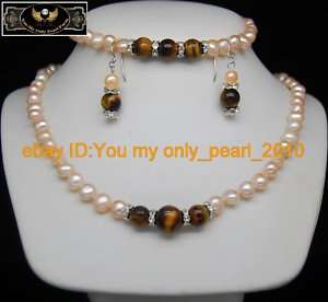 MPClassic Pearl Necklaces&Bracelets&Earrings set 925s  