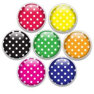   Decorative Push Pins or Magnets 7 Small Polka Dots