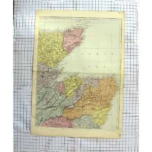    ANTIQUE MAP 1886 SCOTLAND PENTLAND FIRTH CAITHNESS