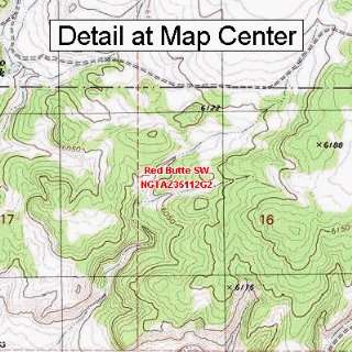  USGS Topographic Quadrangle Map   Red Butte SW, Arizona 