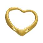 Jewelry Adviser 14k Solid Diamond cut Floating Heart Slide