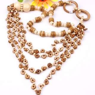 Handmade Natural Coconut Shell Beads Necklace 31L NEW  