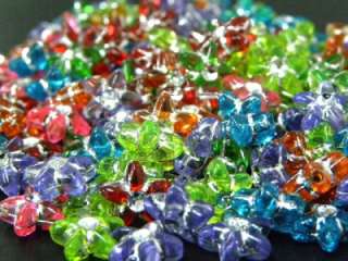   Pcs) Wholesale Assorted Color Star Line Plastic Loose Beads Craft Kit