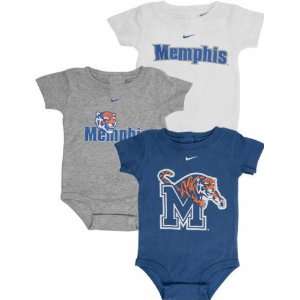  Nike Memphis Tigers New Born Boys 3 Pack Creeper Sports 