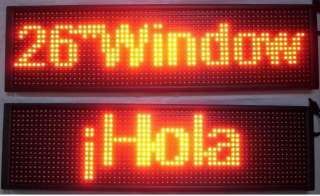 Red 26x7 LED Programmable Scrolling Sign Semi outdoor  