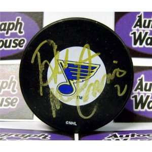 com Al MacInnis Autographed Hockey Puck   . )   Autographed NHL Pucks 