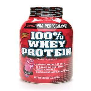  GNC Pro Performance 100% Whey Protein, Mixed Berry, 5 lb 