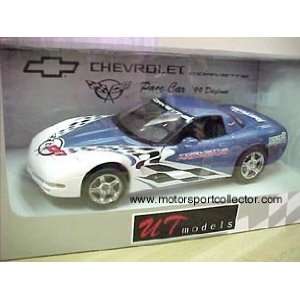  1/18 UT Corvette 1999 Daytona Pace Car in Blue and White 