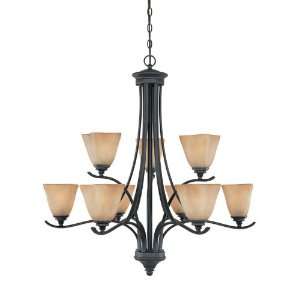   Bella Vista Transitional Nine Light Up Lighting Two Ti Home