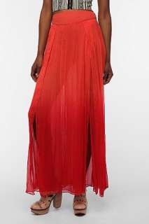Ecote Dip Dyed Chiffon Maxi Skirt   Urban Outfitters