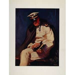 1924 Print Portrait U.S. Naval Academy Officer Uniform   Original 