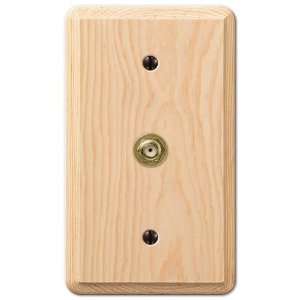   Contemporary Unfinished Pine   1 Cable TV Wallplate