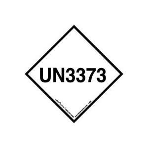  UN3373 Label, Without Tab, 4 x 4