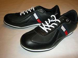 New Womens Tommy Hilfiger Sneaker Shoes, Black, Signature Style  