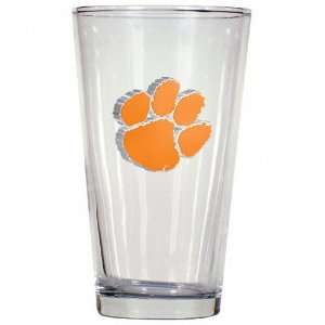  Clemson Tigers 3D Logo Pint Glass