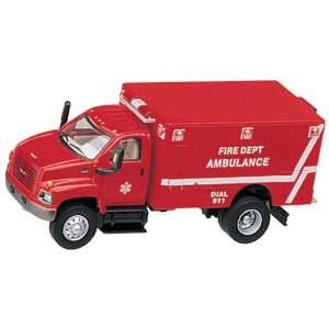    HO 2003 GMC Topkick EMS Ambulance Fire/Red BLY301511 Toys & Games