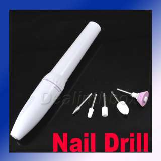 Electric Manicure Toenail File Tool 5 Bits Drill Nail  