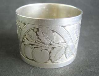 Antique French Sterling Silver Napkin Ring Art Nouveau  