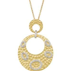 68120 Ster 14K Yellow Gold Plated 16.00 Inch Cz Necklace W/2 Extender 