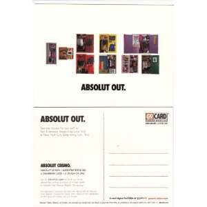    Absolut Out Cosmo 2003 The Closets Postcard 