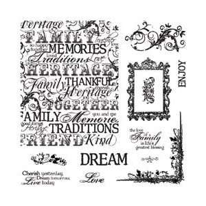  Fiskars Background Clears Stamps 8X8   Family Arts 