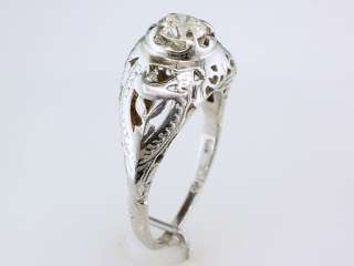  Genuine Diamond .35ct 18K White Gold Engagement Wedding Ring  