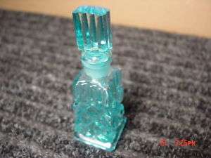 Vintage Glass Perfume Bottle Occupied Japan Blue  
