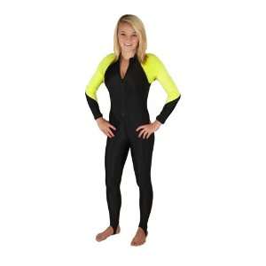  Storm Yellow and Black Lycra Dive Skin for Scuba Diving 