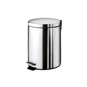  Gedy 2609 13 Round Polished Chrome Waste Bin With Pedal 