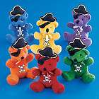   PLUSH PIRATE BEARS/Birthday Party Favor/Hat/Skull/Decoration/Prize