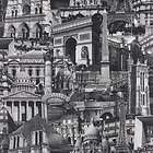 black white 102508 paris city scape landmarks muriva wallpaper 