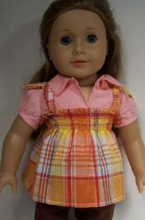 4pc PEACH Doll Clothes w/Duc Shoes For AMERICAN GIRL♥  