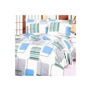  Bedding   [Blue Fantasy] 100% Cotton 7PC Bed In A Bag (King Size 