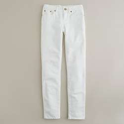 Ankle stretch toothpick jean in white denim