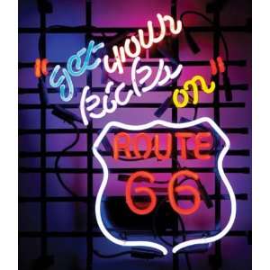  On the Edge Get Your Kicks On Route 66 Neon Sign Sports 