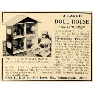 1906 Ad Dorothy Doll House Max L. Keith Christmas Gift 