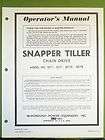 SNAPPER CHAIN DRIVE TILLERS PARTS MANUAL # 1 3664
