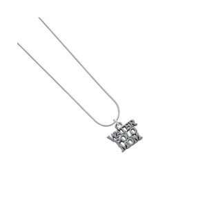 Silver Water Polo Mom   Im. Rhodium Plated Snake Chain Charm Necklace 