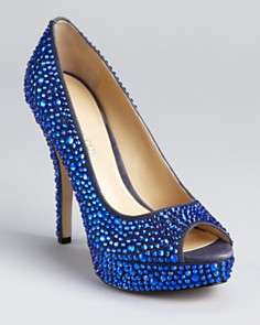 Enzo Angiolini Pumps   Showyou Open Toe Rhinestone Platform