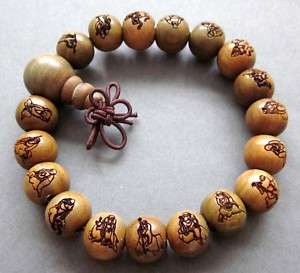 Sandalwood 18 Arhats Beads Buddhist Prayer Wrist Mala  